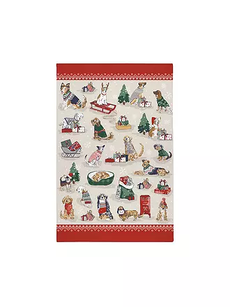 ULSTER WEAVERS | Geschirrtuch Merry Mutts 48x74cm | dunkelrot