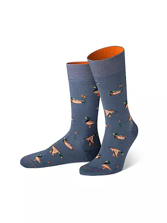 VON JUNGFELD | Socken CAT mittelblau | blau