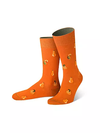 VON JUNGFELD | Socken ELCH oliv | orange