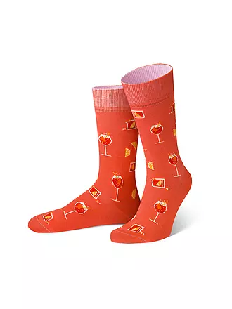 VON JUNGFELD | Socken ELCH oliv | orange