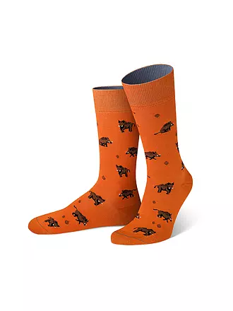 VON JUNGFELD | Socken FLIEGENPILZ schlamm | orange