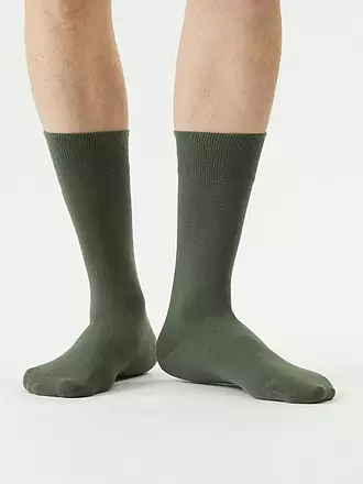 VON JUNGFELD | Socken khaki | dunkelgrün