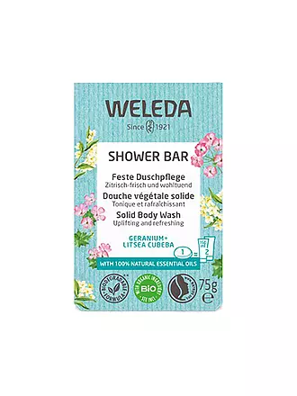 WELEDA | Feste Duschpflege Ginger+Petitgrain 75g | hellblau