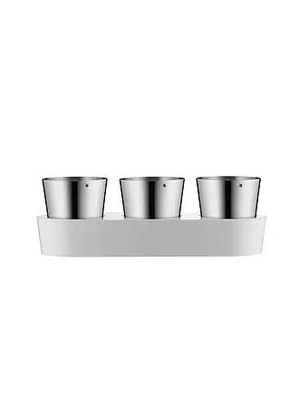 WMF | Gourmet Indoor Kräutergarten Set 3-tlg Cromargan / Weiss | silber