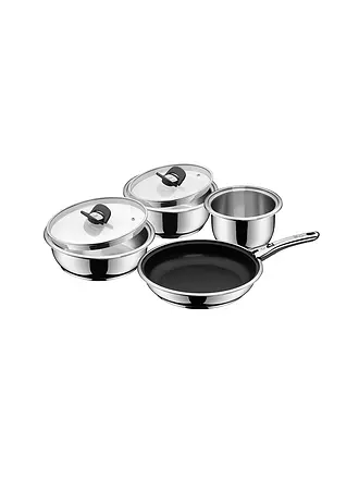 WMF | Kochtopf Set 7-tlg. Bratpfanne 24cm CLICK&SERVE Cromargan Antihaft | 