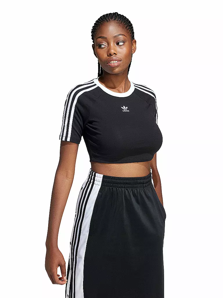 ADIDAS ORIGINALS | T-Shirt Cropped Fit 3 S BABY TEE | schwarz