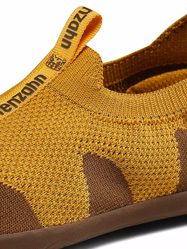 AFFENZAHN | Kinder Barfußschuhe - Hausschuhe KNIT HAPPY Flinky Tiger | hellblau