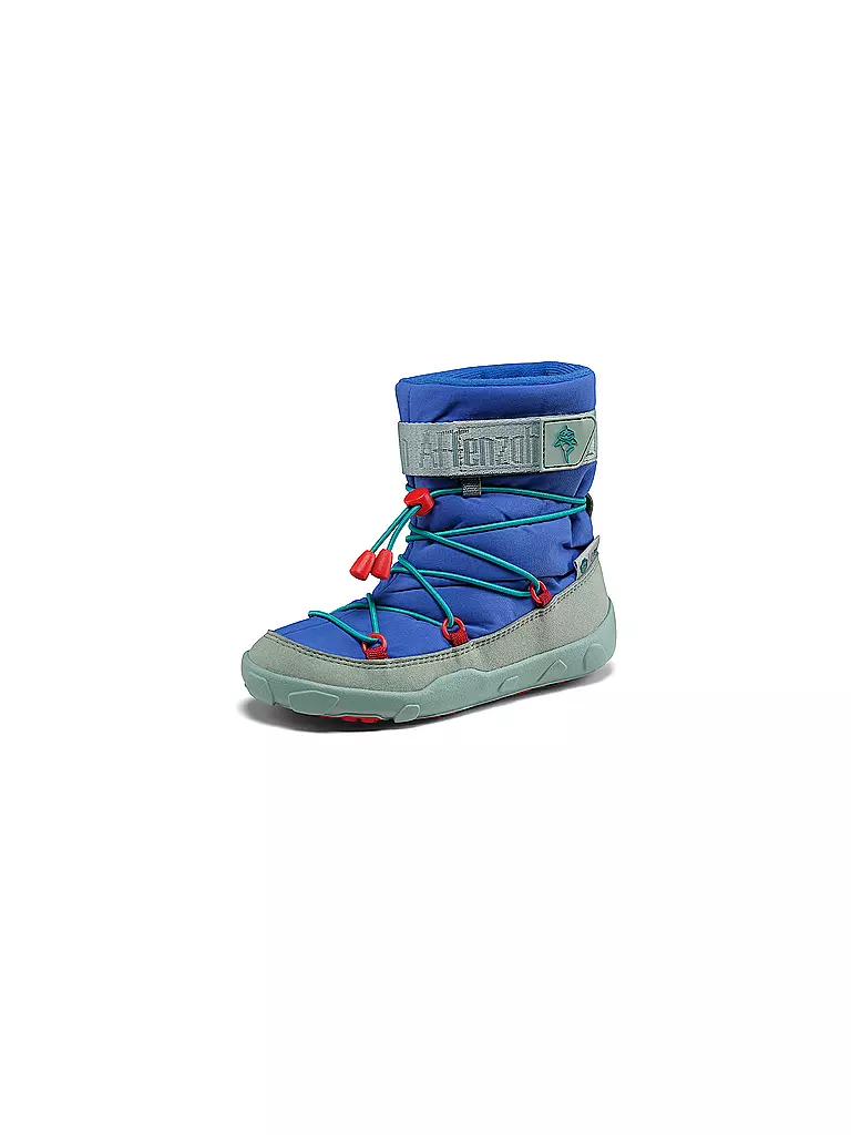 AFFENZAHN | Kinder Winterstiefel  VEGAN SNOWY Hai | blau