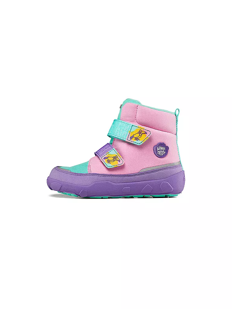 AFFENZAHN | Kinder Winterstiefel VEGAN COMFY Kreativ Tukan | rosa