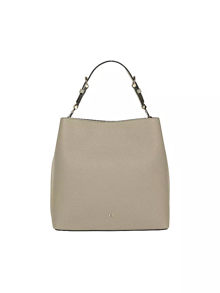 AIGNER | Ledertasche - Bucket Bag DELIA Medium | beige