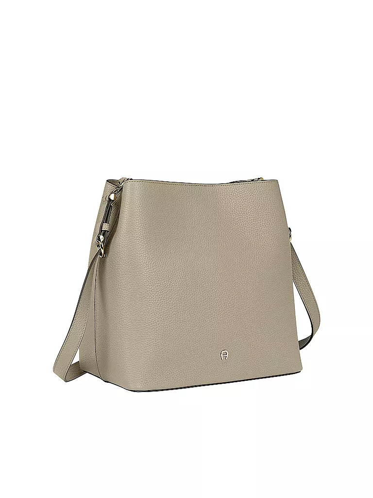 AIGNER | Ledertasche - Bucket Bag DELIA Medium | beige