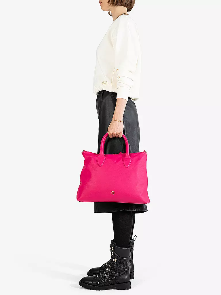 AIGNER | Ledertasche - Henkeltasche ZITA M | pink