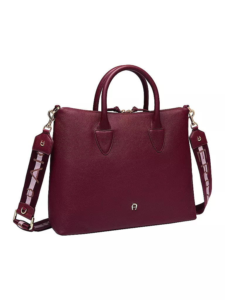 AIGNER | Ledertasche - Henkeltasche ZITA Medium | dunkelrot