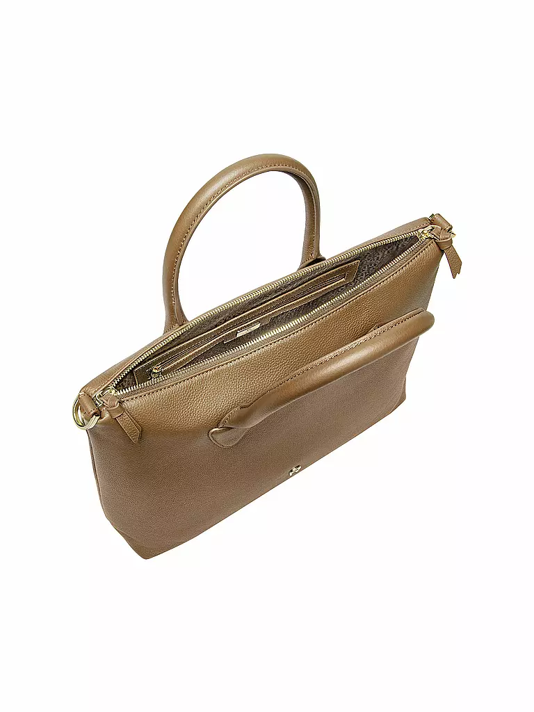 AIGNER | Ledertasche - Henkeltasche ZITA Medium | beige