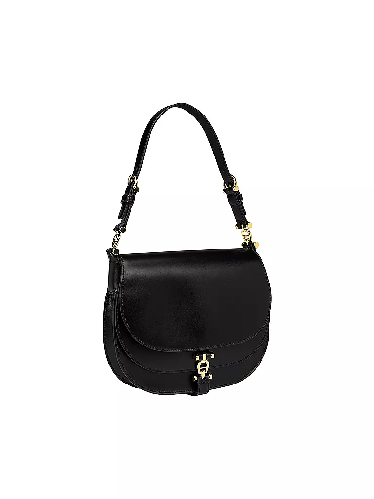 AIGNER | Ledertasche - Umhängetasche DELIA Small | schwarz