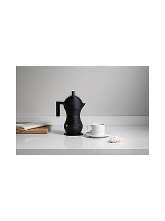 ALESSI | Espressomaschine Pulcina Black Alu/Schwarz 6 Tassen