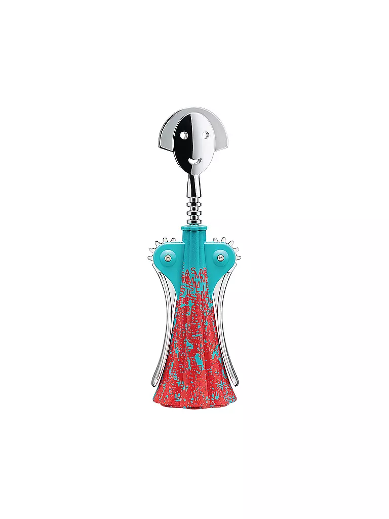 ALESSI | Korkenzieher ANNA-G LIQUID Blau/Rot | hellblau