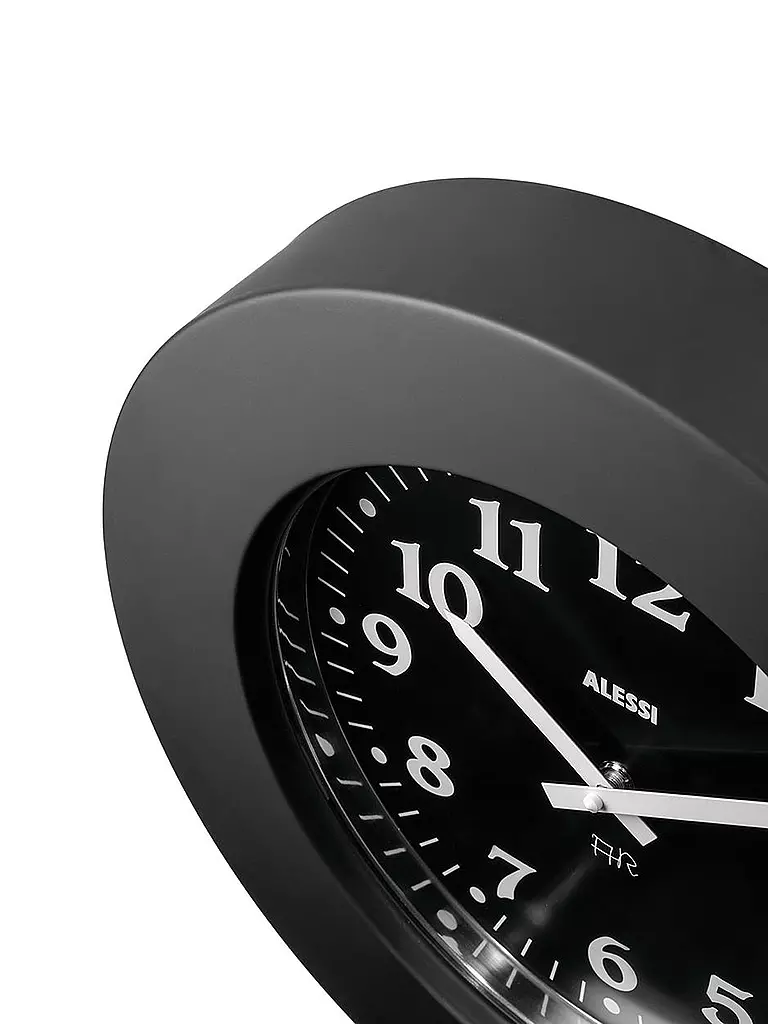 ALESSI | Wanduhr MOMENTO 40cm Schwarz | schwarz