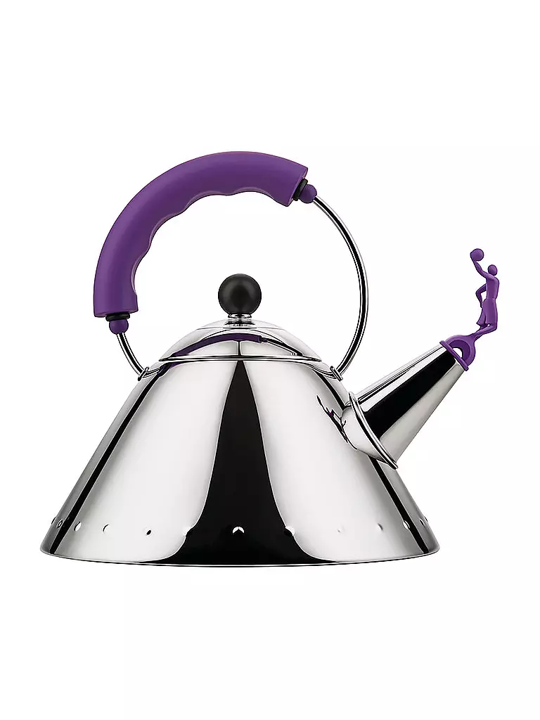 ALESSI | Wasserkessel 2l Edelstahl / Violett | silber