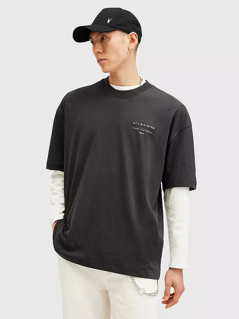 ALLSAINTS | T-Shirt Oversized Fit REDACT | schwarz