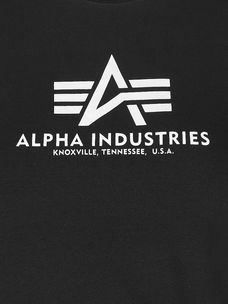 ALPHA INDUSTRIES | Langarmshirt Cropped  | schwarz