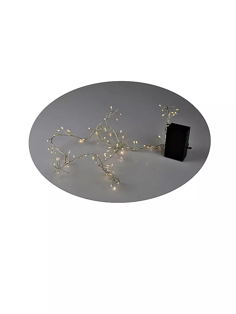 AM DESIGN | Weihnachts LED Girlande mit Timer Weiss | weiss