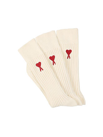 AMI PARIS | Socken 3-er Pkg off white