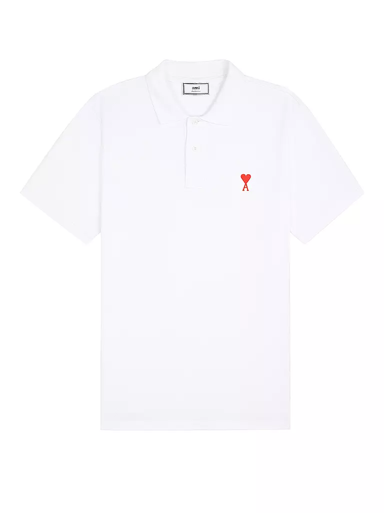 AMI PARIS | Poloshirt Ami De Coeur | weiss