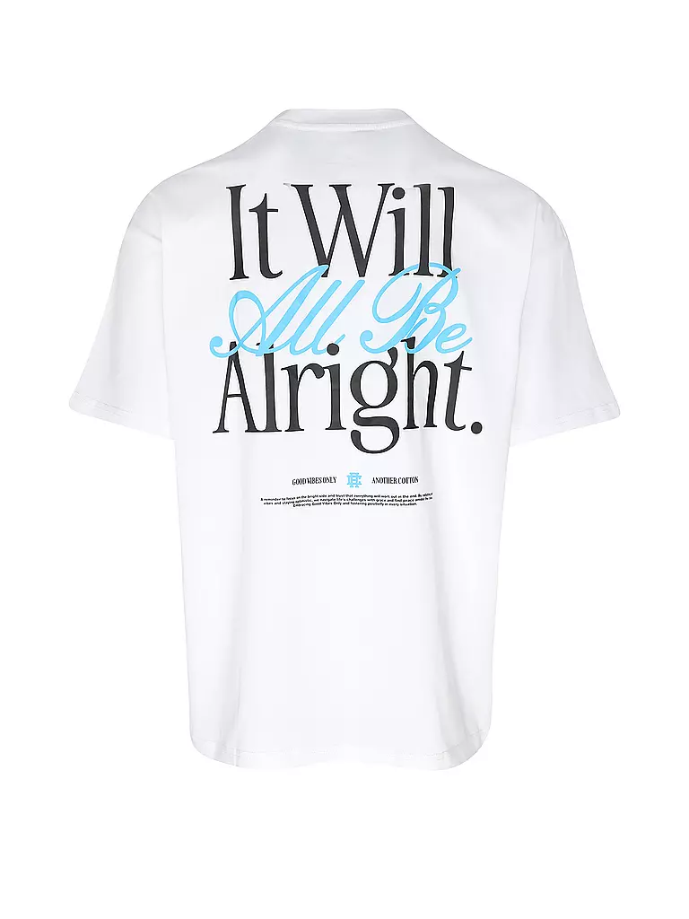 ANOTHER COTTON LAB | T-Shirt Oversized Fit IT WILL BE ALRIGHT | weiss