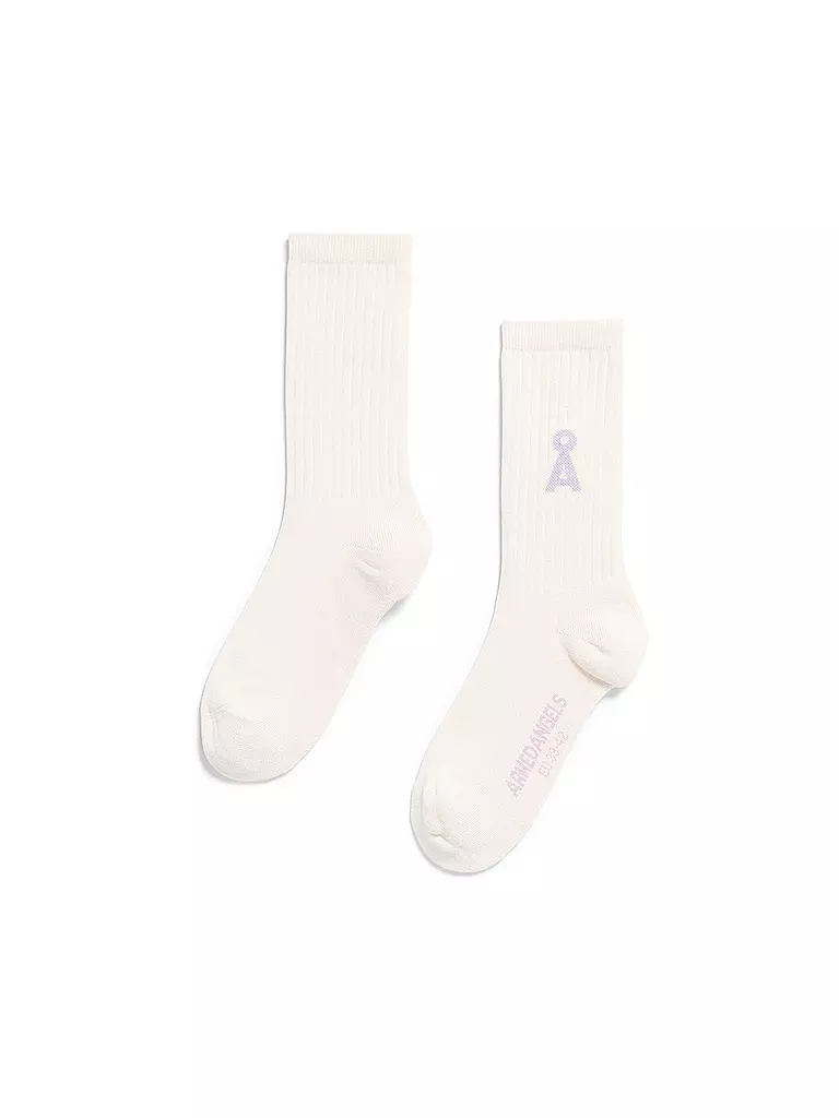 ARMEDANGELS | Socken SAAMUS BOLD oatmilk lavender | creme