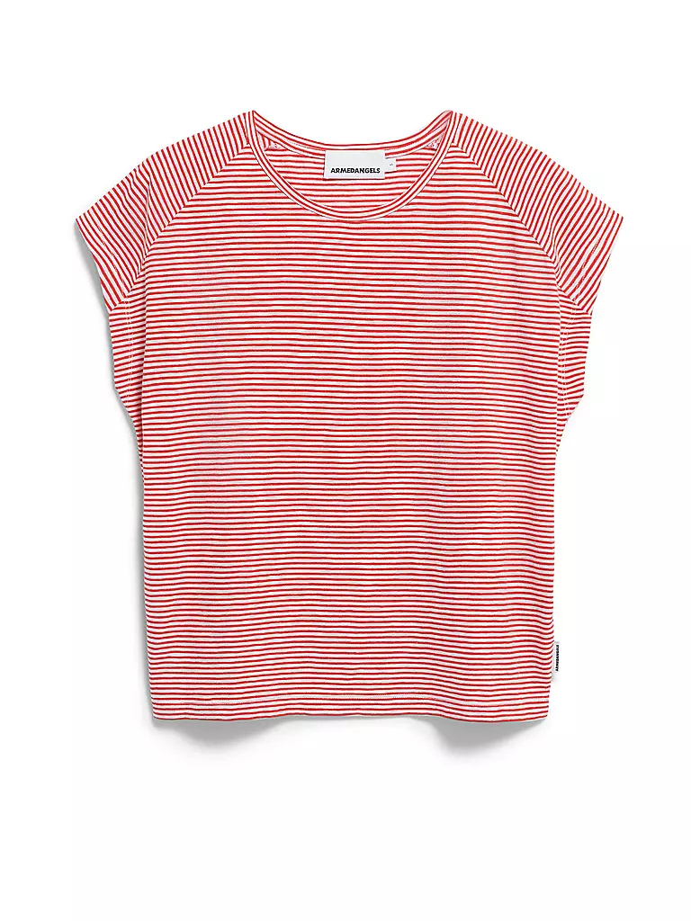 ARMEDANGELS | T-Shirt ONELIAA LOVELY STRIPES | rot