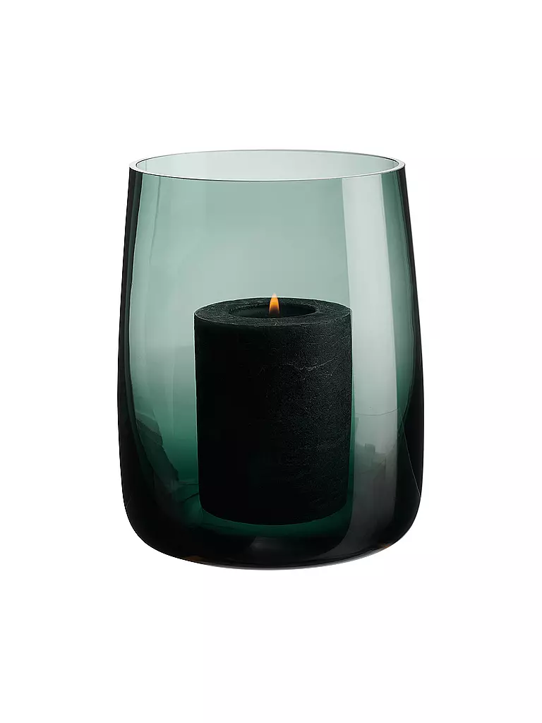 ASA SELECTION | Vase - Windlicht AJANA 18cm Green | dunkelgrün