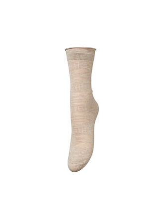 BECKSÖNDERGAARD | Damen Socken LUCRETIA Dark Beige Melange