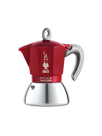 BIALETTI | Espressokocher Moka Induction 4 Tassen Alu/Rot