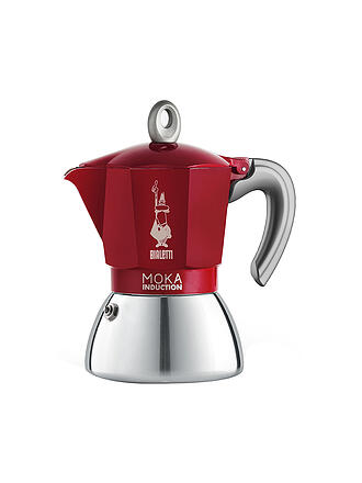 BIALETTI | Espressokocher Moka Induction 6 Tassen Alu/Rot