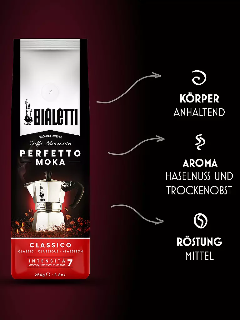 BIALETTI | Kaffee gemahlen 250g PERFETTO MOKA CLASSICO | braun