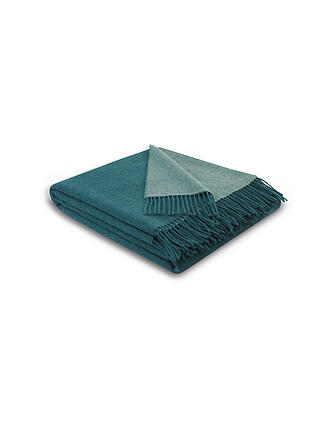 BIEDERLACK | Tagesdecke - Plaid 130x170cm WINTER OCEAN Teal Green 