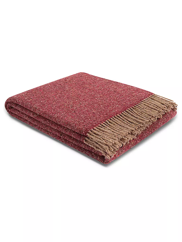 BIEDERLACK | Wohndecke - Plaid SOULFUL CRAFTED 140x190cm Red | beere