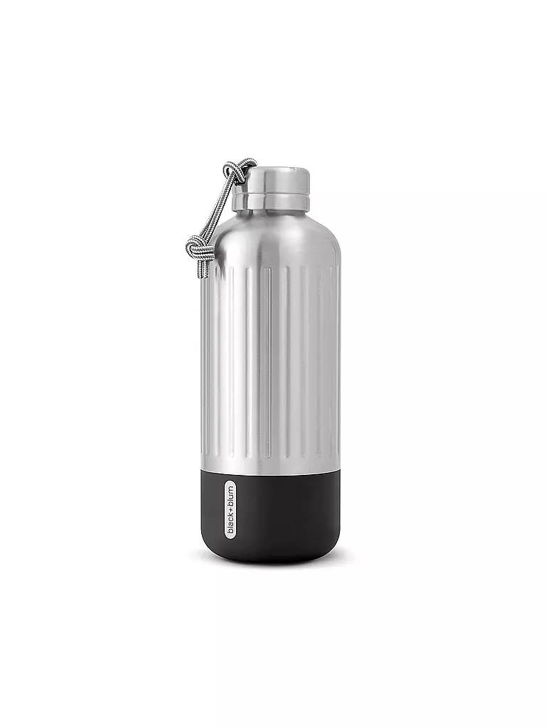 BLACK+BLUM | Isolierflasche EXPLORER 0,85l Schwarz/Edelstahl | schwarz