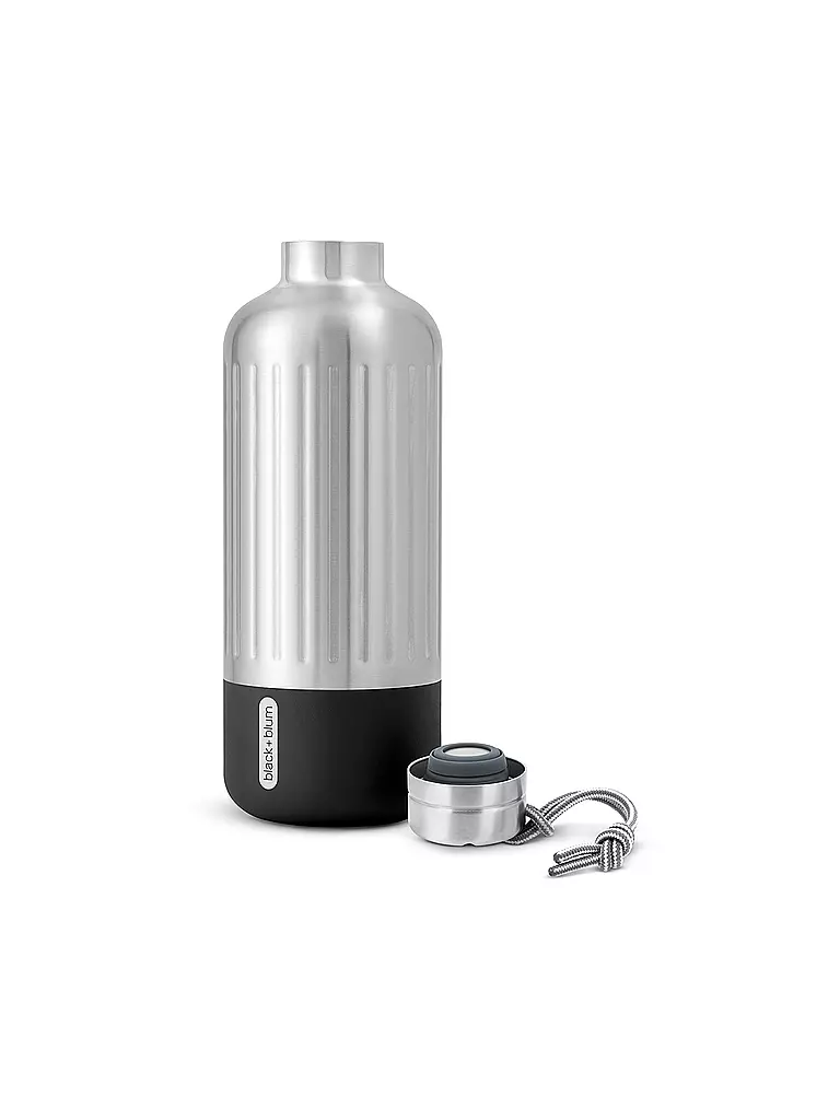 BLACK+BLUM | Isolierflasche EXPLORER 0,85l Schwarz/Edelstahl | schwarz