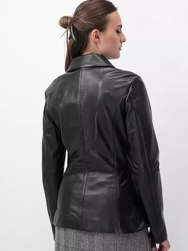 BOSS | Lederjacke SASILIA | schwarz