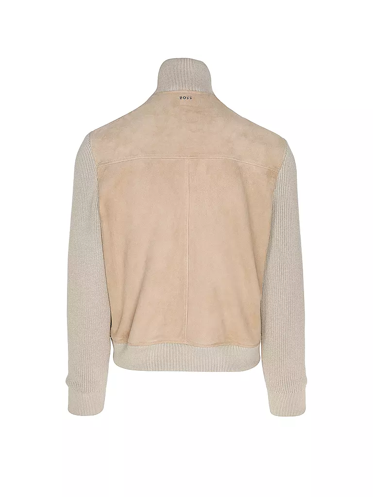 BOSS | Lederjacke | beige