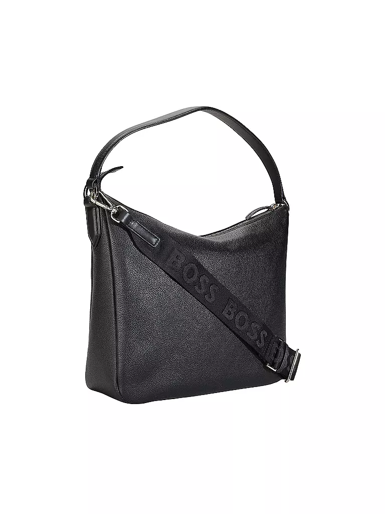 BOSS | Ledertasche - Hobo Bag ALYCE Medium | schwarz