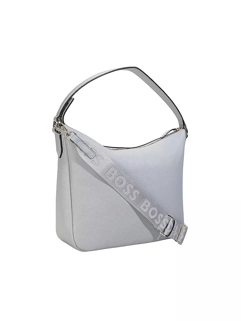 BOSS | Ledertasche - Hobo Bag ALYCE Medium | weiss