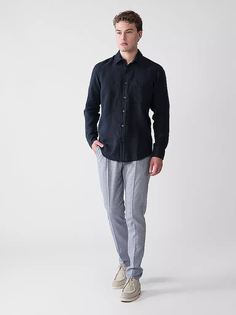 BOSS | Leinenhemd Regular Fit RELEGANT | blau