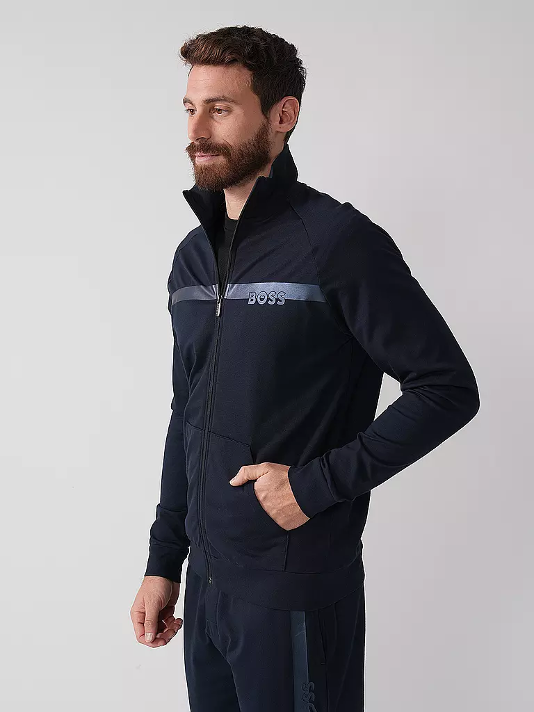 BOSS | Loungewear Jacke | blau