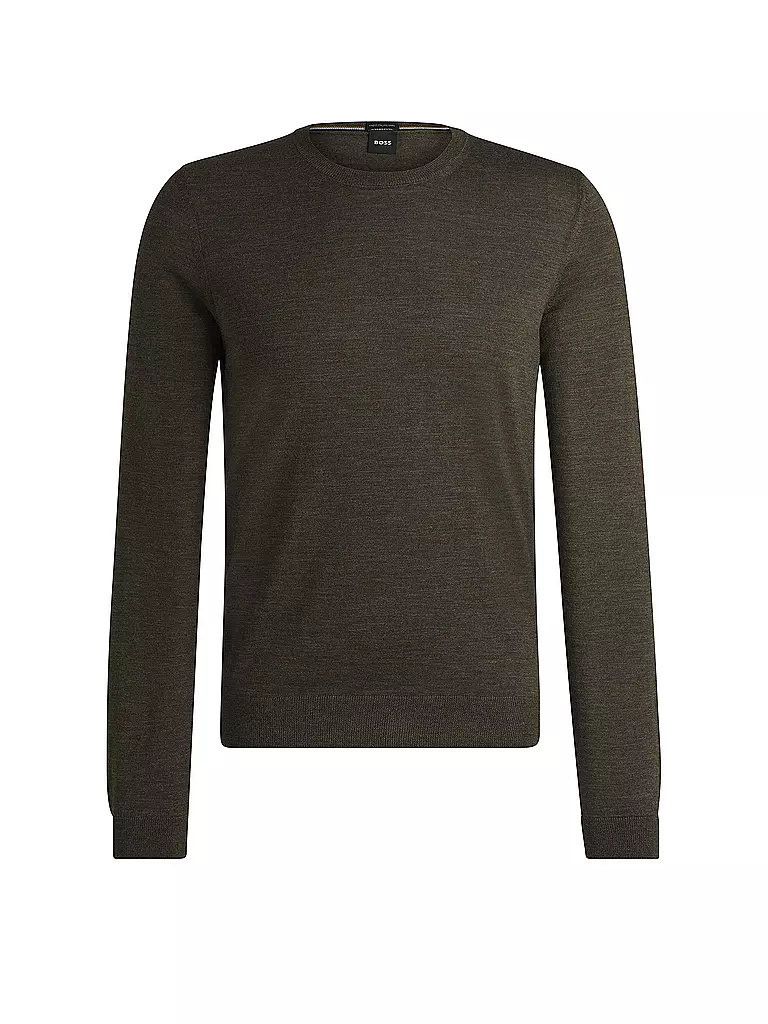 BOSS | Pullover Slim Fit LENO-P | dunkelgrün