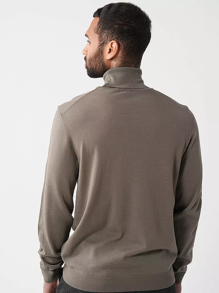 BOSS | Rollkragenpullover Slim Fit MUSSO | grün