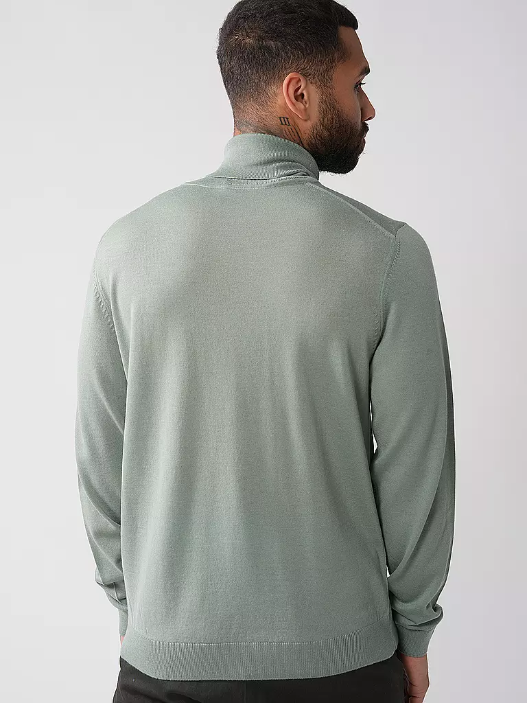 BOSS | Rollkragenpullover Slim Fit MUSSO | grün