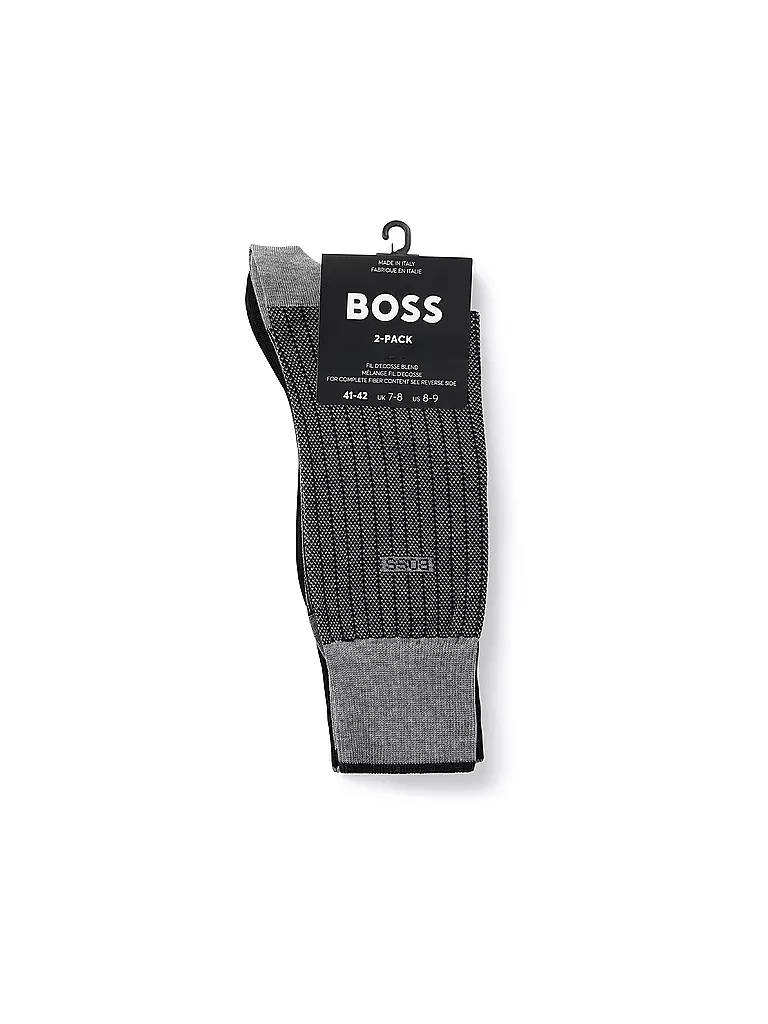 BOSS | Socken 2-er Pkg black | grau